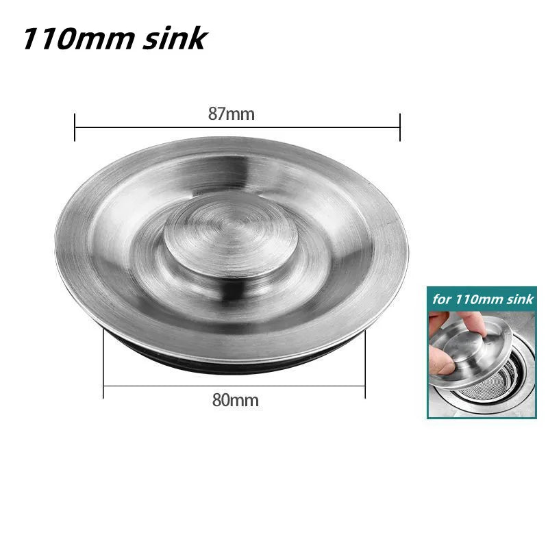 Stainless Steel Kitchen Sink Strainer Plug 99% Sink Drain Cover Filter Basket With Handle Waste Filter Mesh Kitchen Accessories Oasis Select universal sink cover