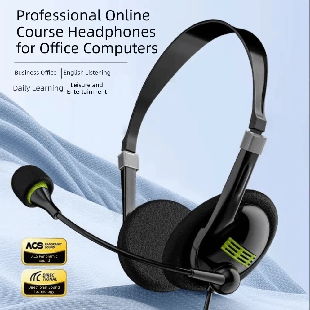 Bluetooth USB Headphones Noise Cancelling Wired Wired Headset USB Physical Noise Reduction Noise Cancelling Headphones Oasis Select