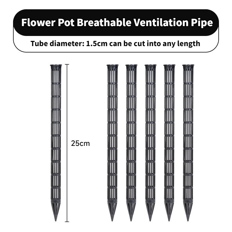10Pcs Plant Aeration Tubes for Pots Root Rot Prevention Prevent Overwatering for Healthy Roots Wet-dry Cycle gardening Tools Oasis Select