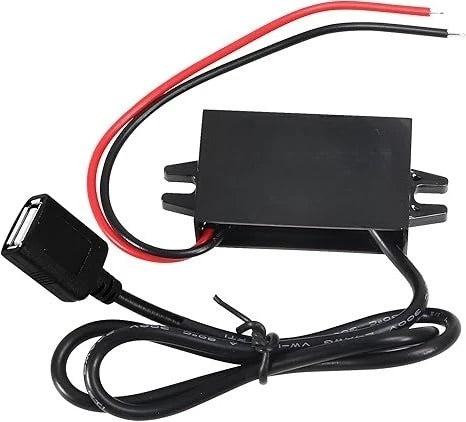 12V To 5V 3A 15W Buck Converter Module DC To DC Regulator Car Power Converter With Wire Interface For Car LED Display Car Radio Oasis Select Single Square USB 12V 5V 3A