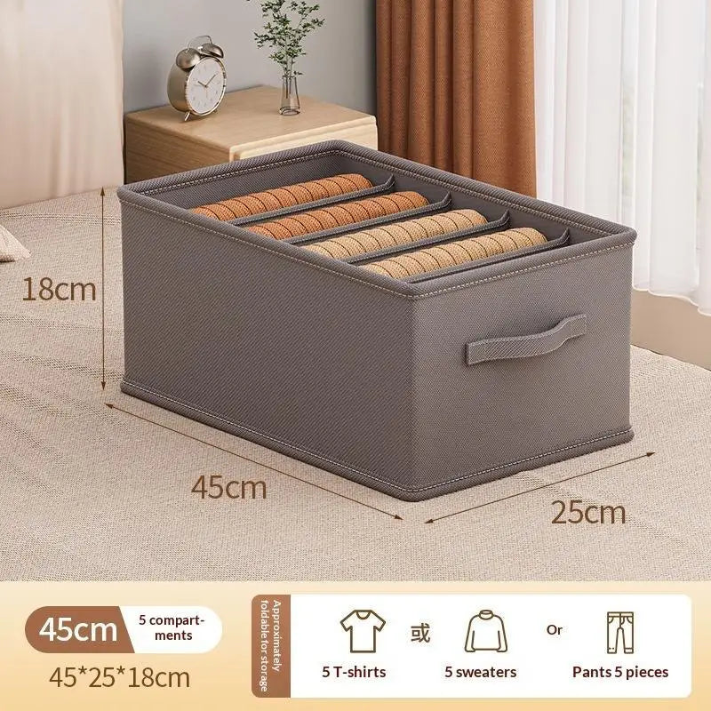 5-Grid Clothes Storage Organizer Box | Drawer Divider