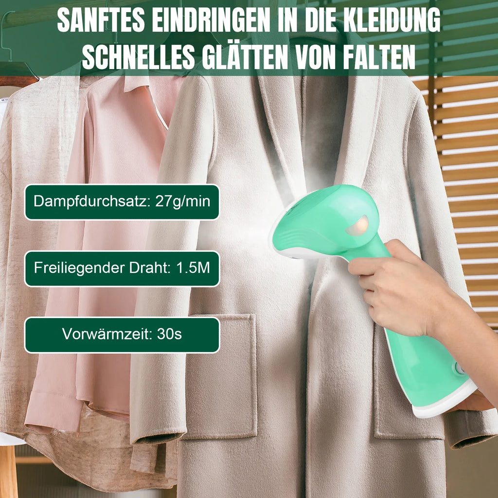 URGGU 1500W Handheld Garment Steamer – 30s Heat-Up Portable