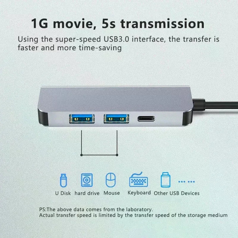 USB-C Hub 8IN1 Type C Adapter Multiport USB3.0 PD Charging Port TF SD Card Reader Mobile Phone Tablet Converter Oasis Select