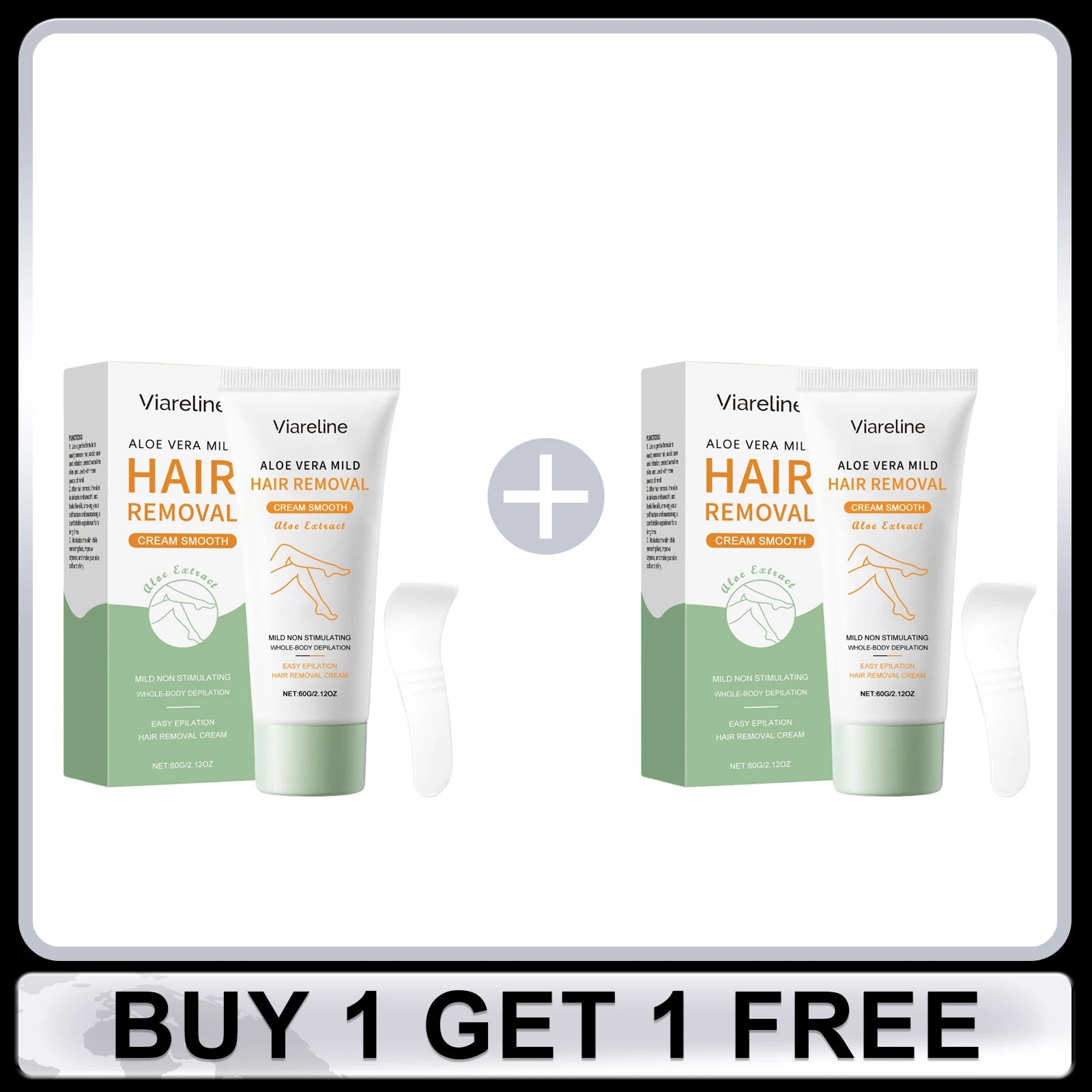 Aloe Vera Hair Removal Cream Health Painless Hair Remover Growth Inhibitor for Men Woman Reduce Itching Redness Sooth Skin Care Oasis Select Buy 1 Get 1 Free