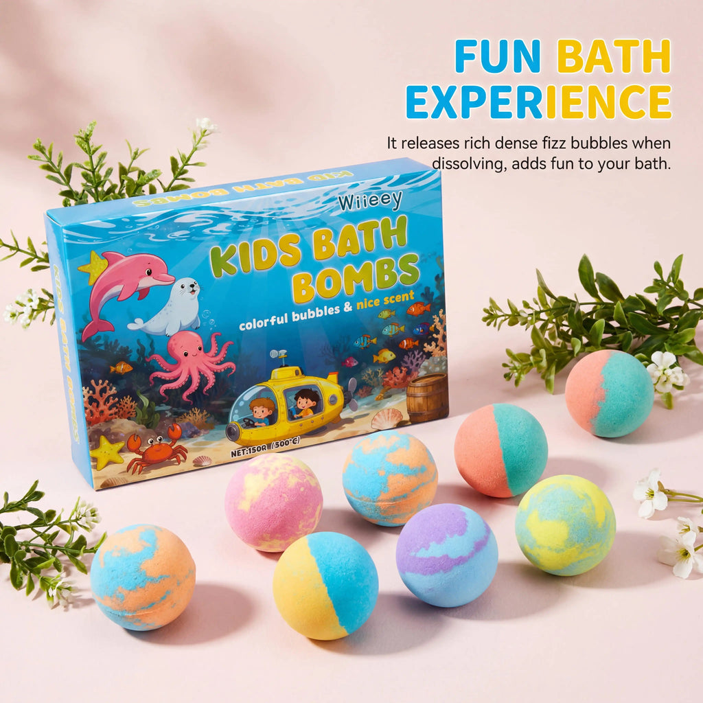 Kids Bath Bombs Toy Surprise Bombs Colorful Bubbles Surprise Ocean Cleanse the Skin and Leave Fragrance Children Gift Set Oasis Select