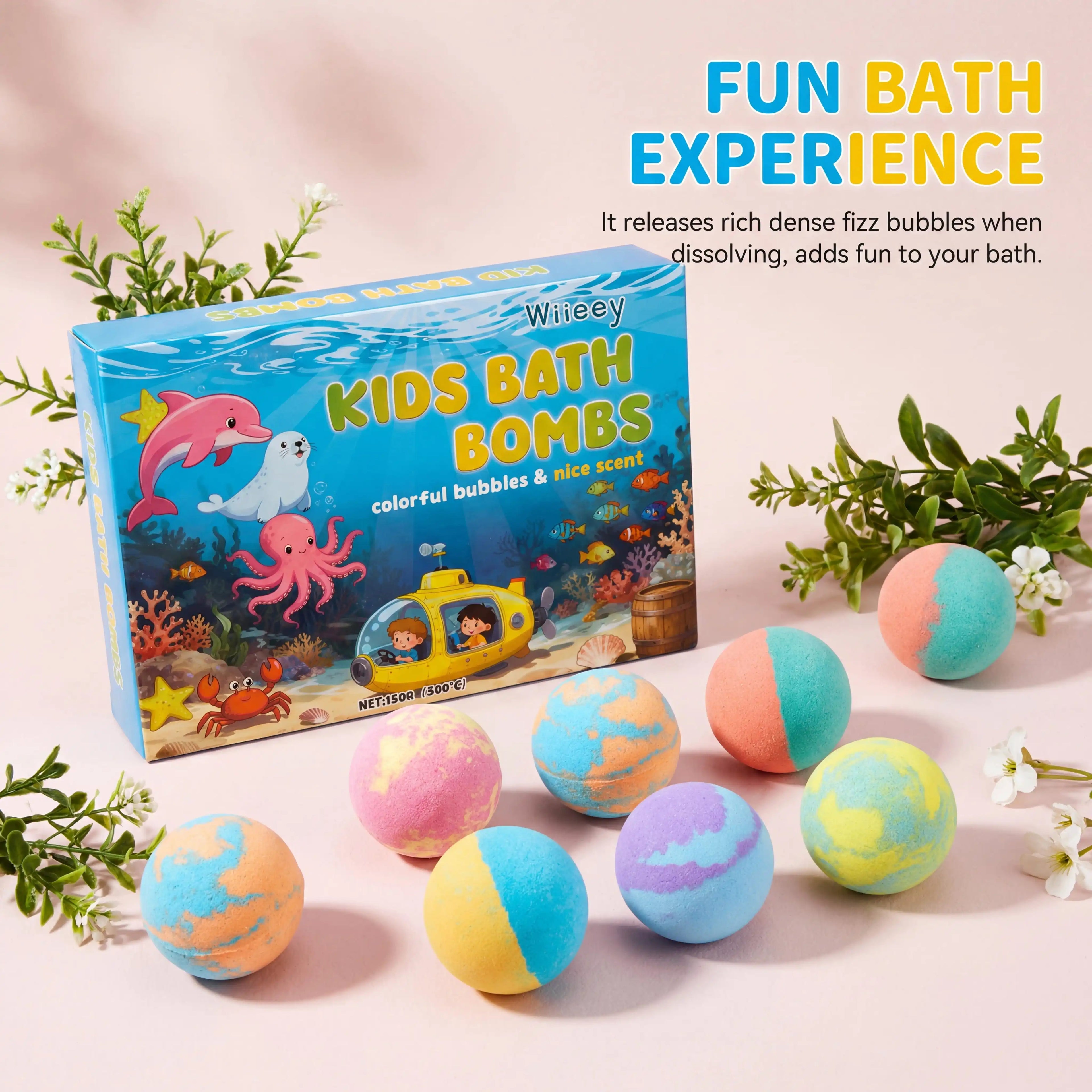 Kids Bath Bombs Toy Surprise Bombs Colorful Bubbles Surprise Ocean Cleanse the Skin and Leave Fragrance Children Gift Set Oasis Select