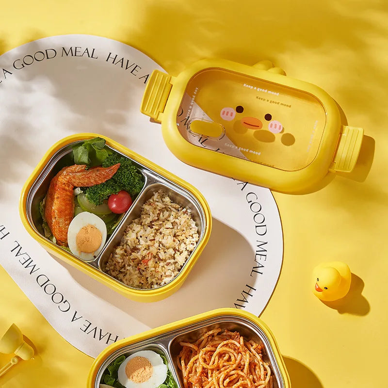 Portable 304 Stainless Steel Lunch Box For Kids Students Picnic Sealed Food Container Heatable Lunch box Kitchen Organizer Oasis Select