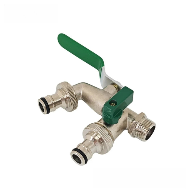Valve Faucet Industrial Home Brass Water Tap Single/Double Irrigation Zinc Alloy Garden Bibcocks Lever Handle Taps 90 Degree Oasis Select
