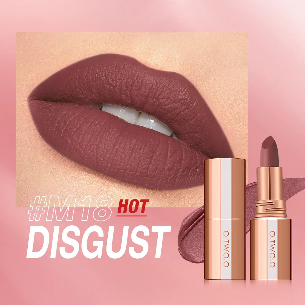 O.TWO.O Matte Velvet Lipstick – Waterproof Long-Lasting Lip Tint
