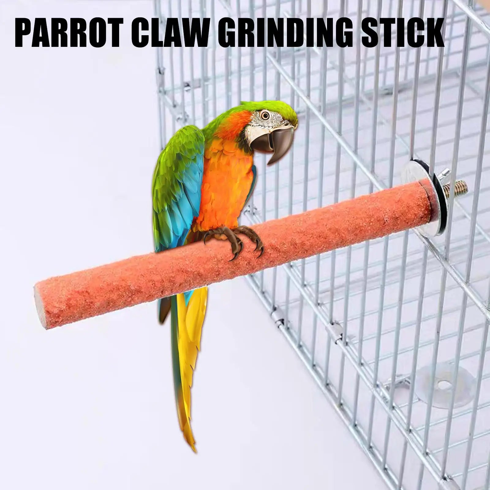 Parrot Claw Beak Grinding Bar Standing Stick Bird Perch Stand Toy Wood Parrot Paw Grinding Stick for Parakeet Cage Accessories Oasis Select