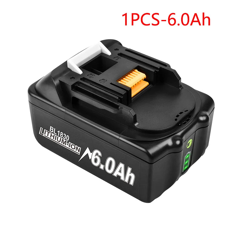 Battery 18V For Makita BL1860 BL1850B BL1850 BL1840 BL1830 Screwdriver Battery Charger 18V Replacement Power Tool Batteries lxt Oasis Select 1 battery 6.0Ah