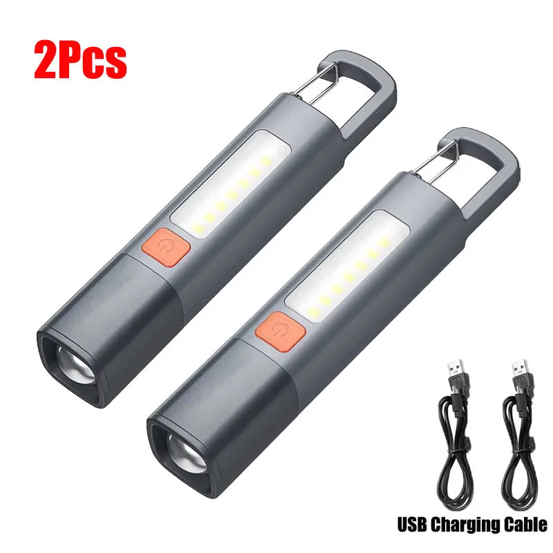 ESMARTER COB LED Flashlight – USB-C Rechargeable Camping Torch