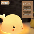 LED Night Light Cute Little Bear/Deer Cartoon Animal Children's Silicone Light USB Charging Bedside Decoration Birthday Gift Oasis Select X020-C