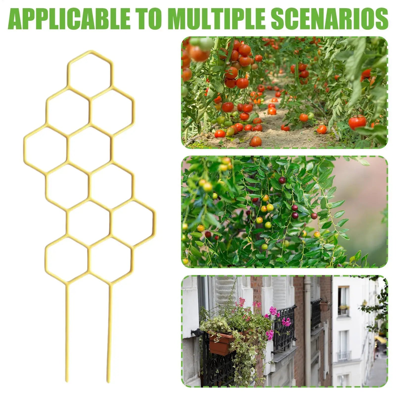 1PC Plant Trellis Rustproof Plastic Support for Potted Vines and Flowers Indoor Outdoor Garden Climbing Frame Garden Stakes Oasis Select