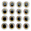 100PCS 6-12mm Fishing Lure Eyes 3D-Holographic Simulation Fly Bait Artificial Silver/Red/Gold Fish Eyes Sticker For DIY Fishing Oasis Select 3 12mm