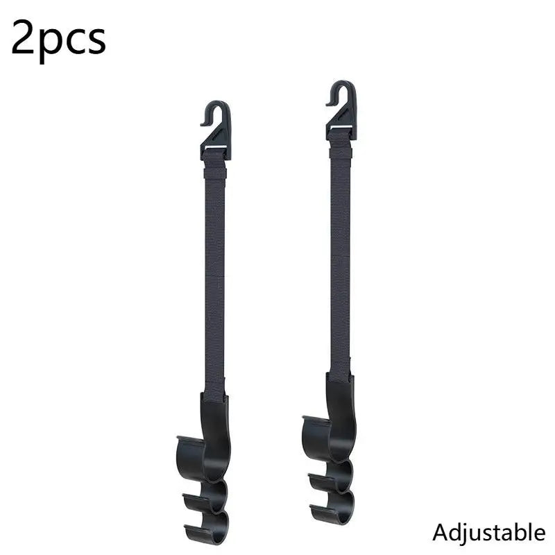 2pcs Car Back Seat Hook Multi-function Rear Seat Headrest Hanging Hook Umbrella Holder Seat Back Storage Interior Organizer Oasis Select L