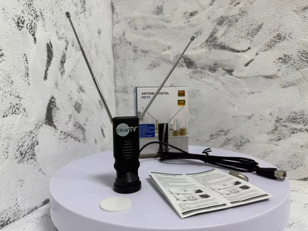 Premium HD Clear TV Signal Booster Digital Indoor TV Antenna High Definition Oasis Select black
