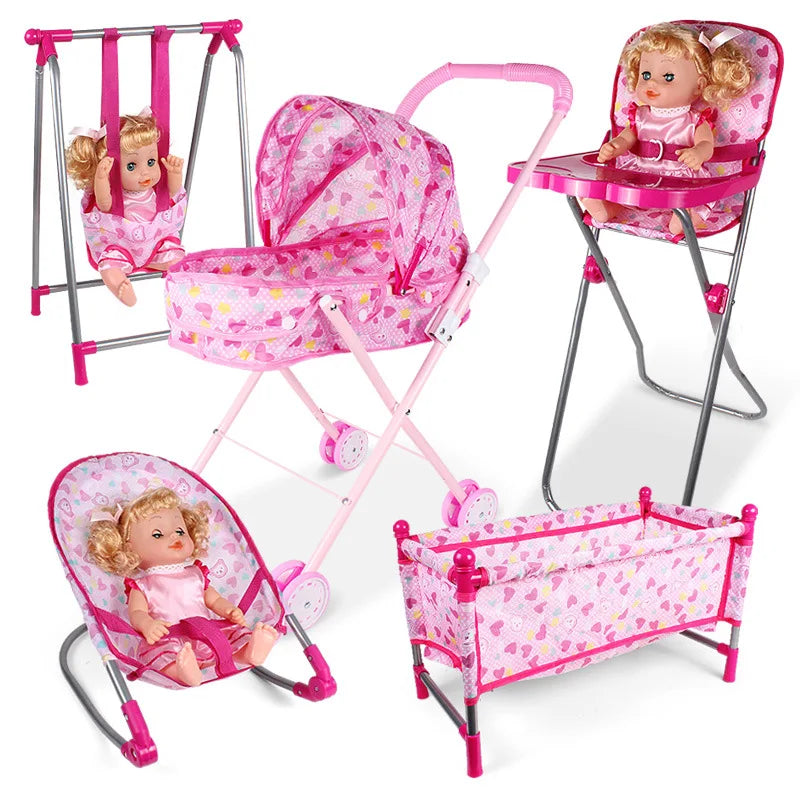 1Set Reborn Doll Bed Baby Toddler Crib Baby Doll Bed Play House Toys Accs Oasis Select