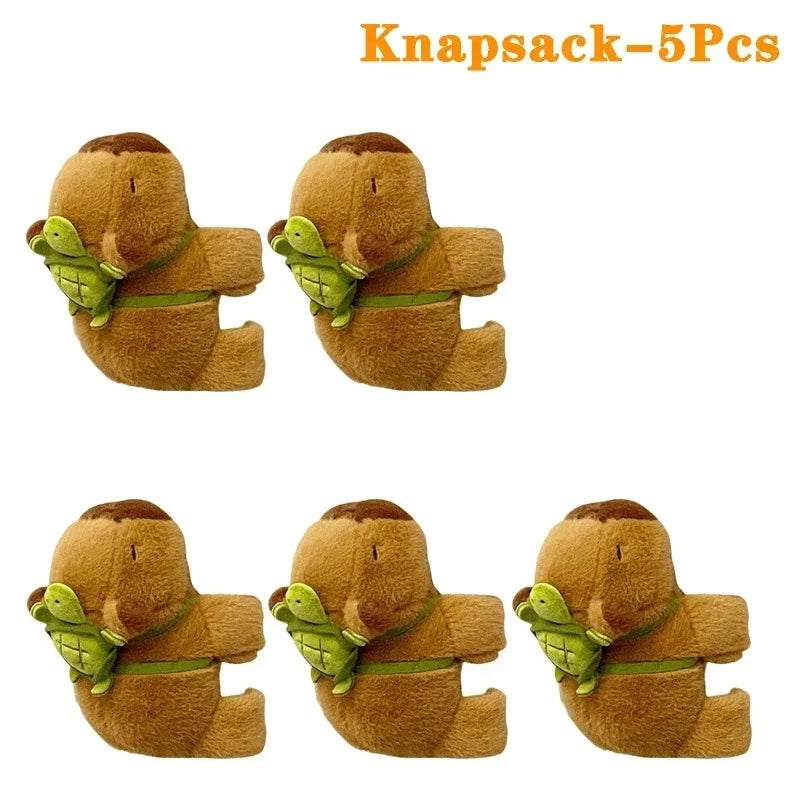 1-10PCS Snap Circle Kapybara Wrist Accessory Doll Doll Water Dolphin Cute Plush Toys Curtains Bicycle Car Party Decorations Oasis Select Knapsack-5PCS