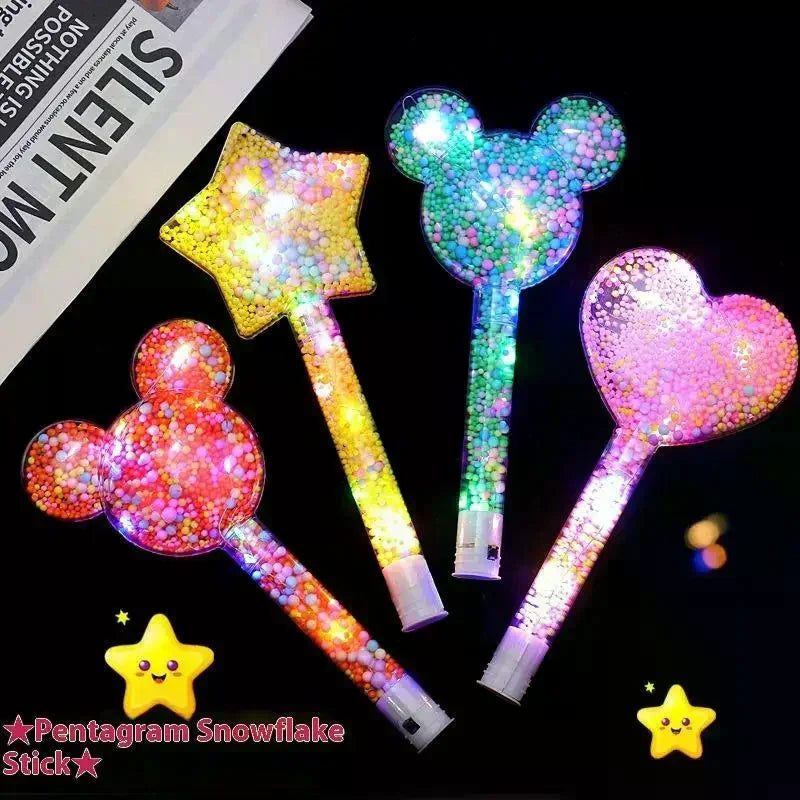 LED Luminous Magic Star Rod Light-up Wand Glow Stick Christmas New Year Party Prop Concert Glowing Stick Birthday Party Supplies Oasis Select