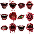 12-Pack Halloween Temporary Tattoos – 3D Waterproof Body Stickers