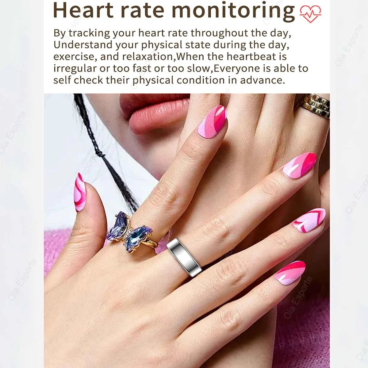 Smart Ring Heart Rate & Blood Oxygen Monitor | IP68 5ATM