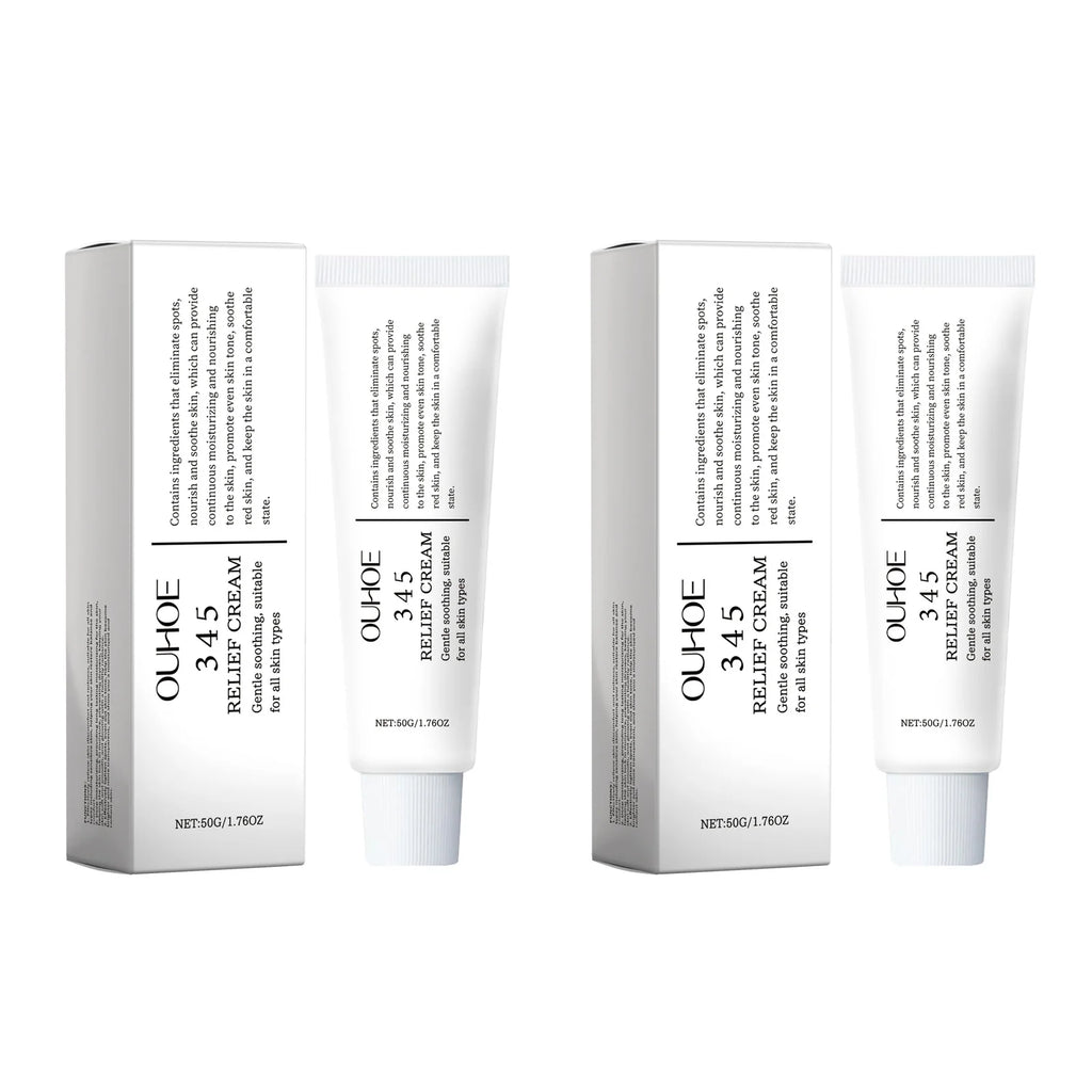 345 Relief Cream – Hydrating, Brightening & Soothing Face Cream Face Moisturizer Cream Oasis Select 2 x 50g Boxed