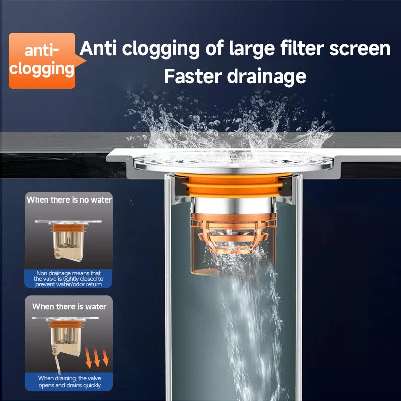 Magnetic Self-Closing Odor and Insect Proof Floor Drain Core Deodorant Anti-Odor No Smell Bathroom Toilet Sewer Shower Drain Oasis Select