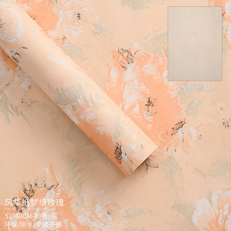 60cm*52cm Oil Painting Wrapper Paper New Dream Back Garden Thickened Waterproof Paper Flower Shop Materials Oasis Select Beige