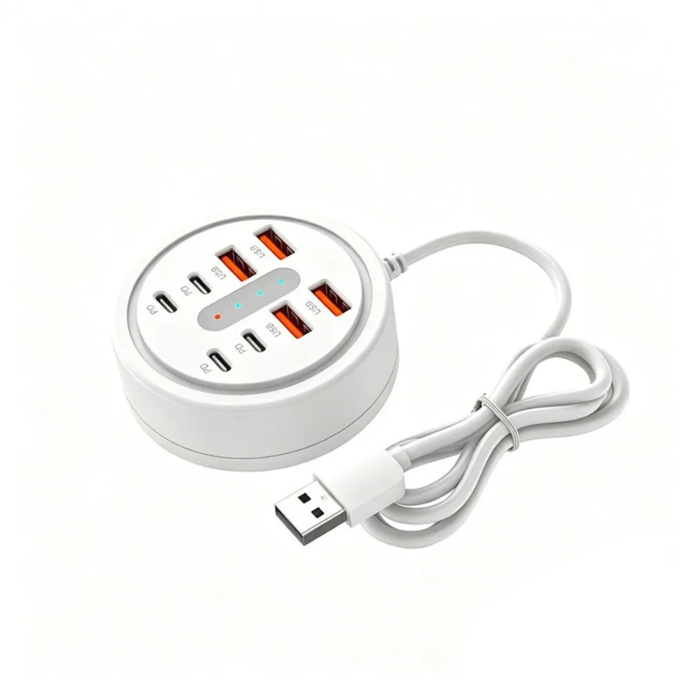 USB-A Interface Portable Expansion Dock Type-C Interface Compact Design Multi-functional Expansion Dock Stable Performance Oasis Select White