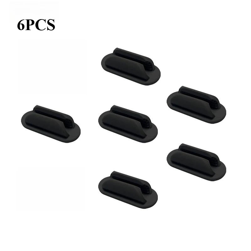 3/6Silicone Pen Holder Desktop Storage, Upgraded Self-adhesive Elastic Pen Holder, Suitable for Office, School, Classroom Walls Oasis Select Black 6PCS