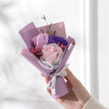 Mother's Day Gift Mini Dried Roses Decorative Small Bouquet Carnations Eternal Flowers Holiday Accompaniment Gift Oasis Select 3 purple flowers