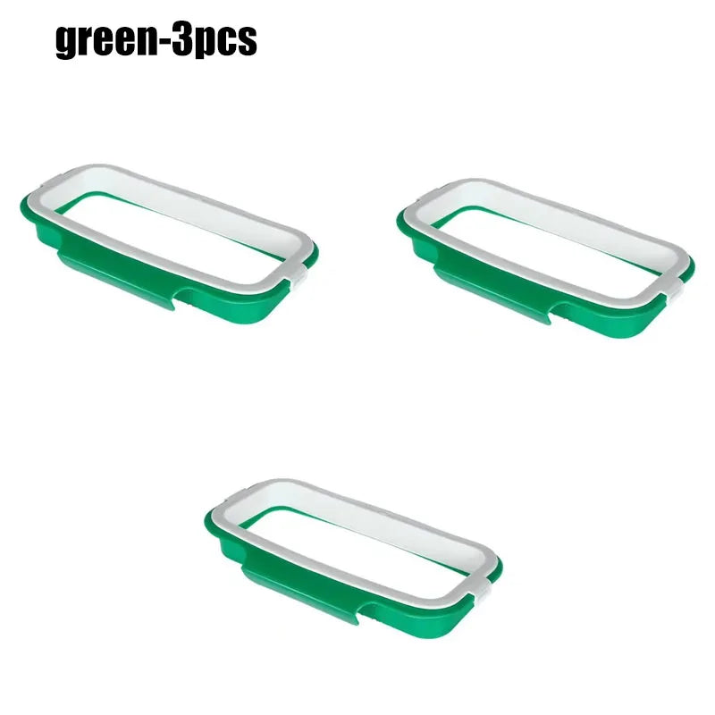 Bucket garbage wastebasket separate trash bins food waste disposal dump recycle bin dustbin kitchen garbage cube paper basket Oasis Select green-3pcs