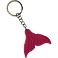 Mermaid Tail Keychain Diving Theme Soft Silicone Keyring Decorative Fish Tail Pendant Mermaid Flipper Keyring Free Diving Oasis Select Red