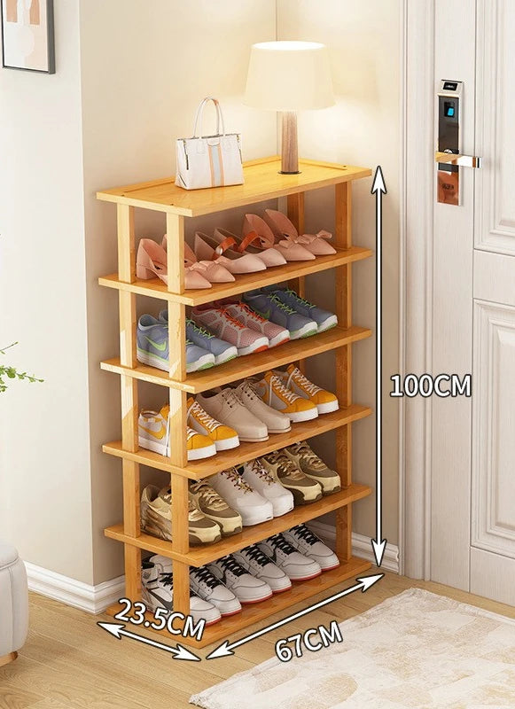 Home economy door multi-layer shoe storage artifact saves space, rental house shoe cabinet, shoe rack Oasis Select 6 layers 65
