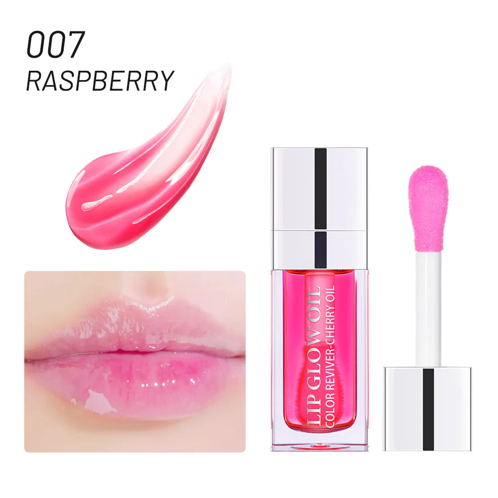Crystal Jelly Tinted Lip Glow Oil – Cherry Seed Plumping Gloss Tinted Lip Oil Oasis Select 007 raspberry