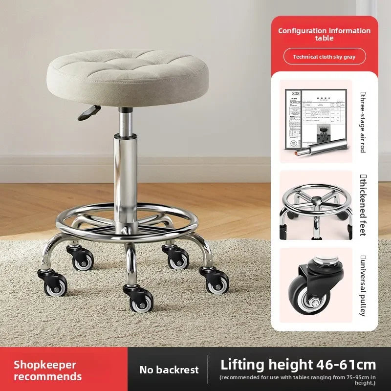 Beauty stool pulley beauty salon barber shop lift chair big work stool hair home backrest round stool Oasis Select 12