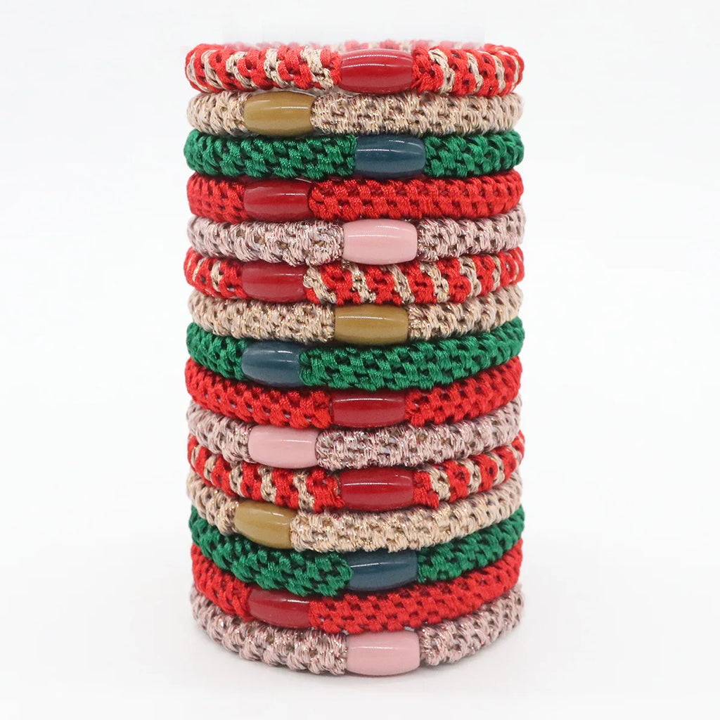 10pcs 5mm Black Mix Elastic Hair Ties Hair Bands No Damage Soft Ponytail Holders Hair Accessories for Girls Women Oasis Select Christmas