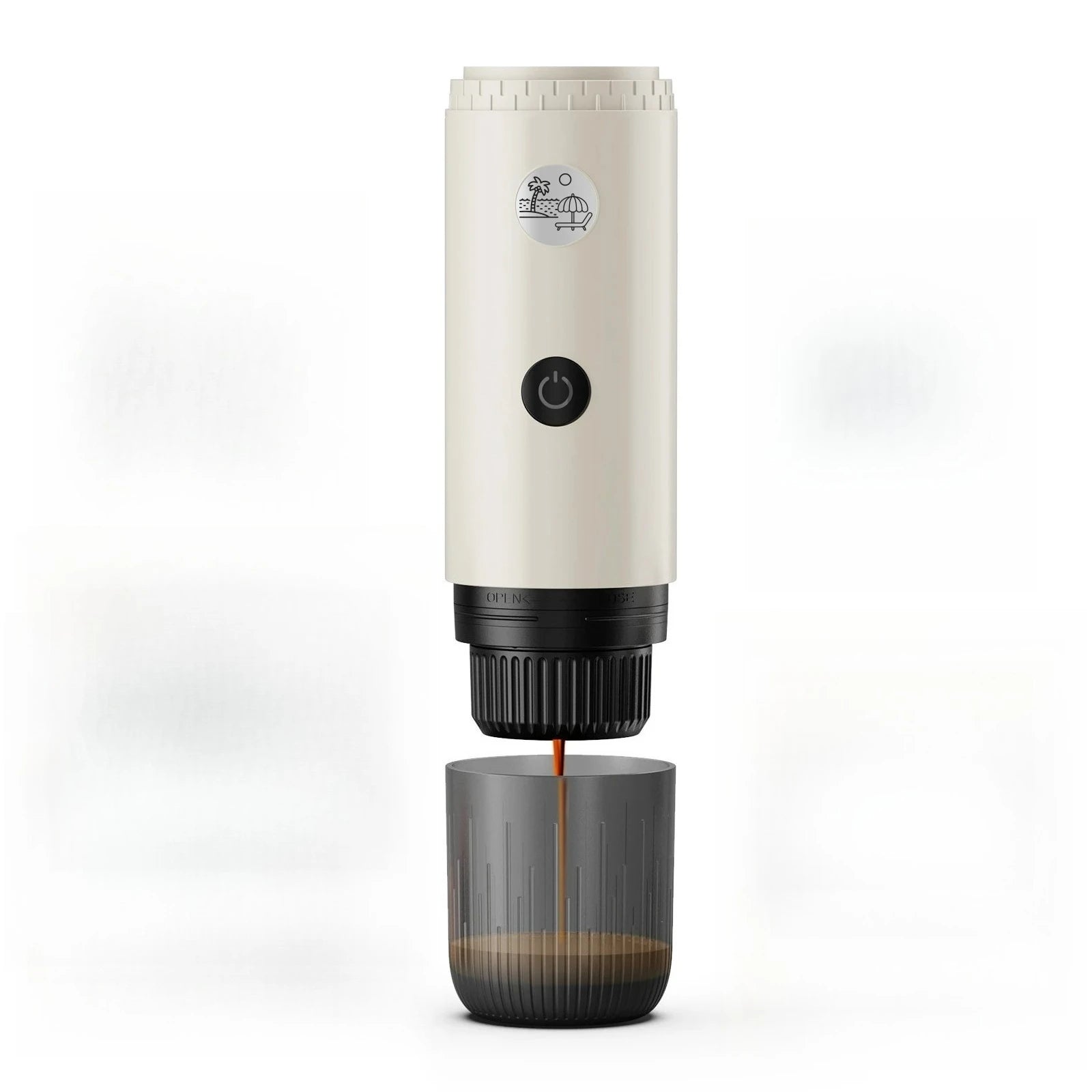 Portable Espresso Machine 3-in-1 Travel Coffee Maker for Camping Hiking Office Self-Heating with USB-C 2026new Oasis Select white