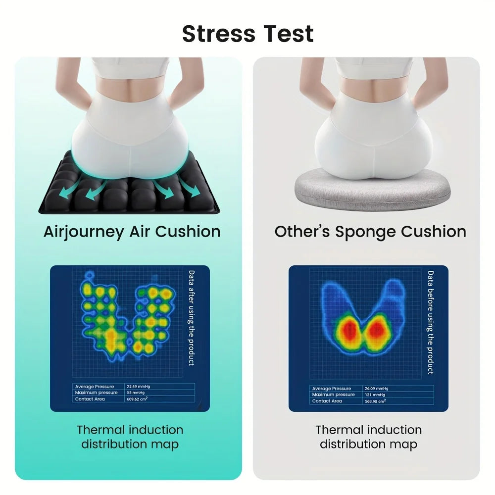 3D Air Cushion for Office Chair Car Seat Air Seat Cushion Back Cushion for Relieving Back Sciatica Tailbone Pain Seat Pad Oasis Select