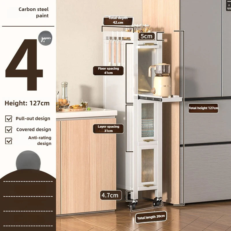 Drawable kitchen crevice storage cabinet, multi-layer ultra narrow edge storage cabinet, side crevice storage cabinet Oasis Select 40-20 Four B