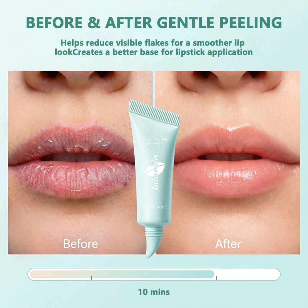 Lakerain Soothing Prep Lip Mask Exfoliate Deep Moisturizing Cool Soothing Lips Rich Color Rendering Gentle Tearable Lip Mask Oasis Select