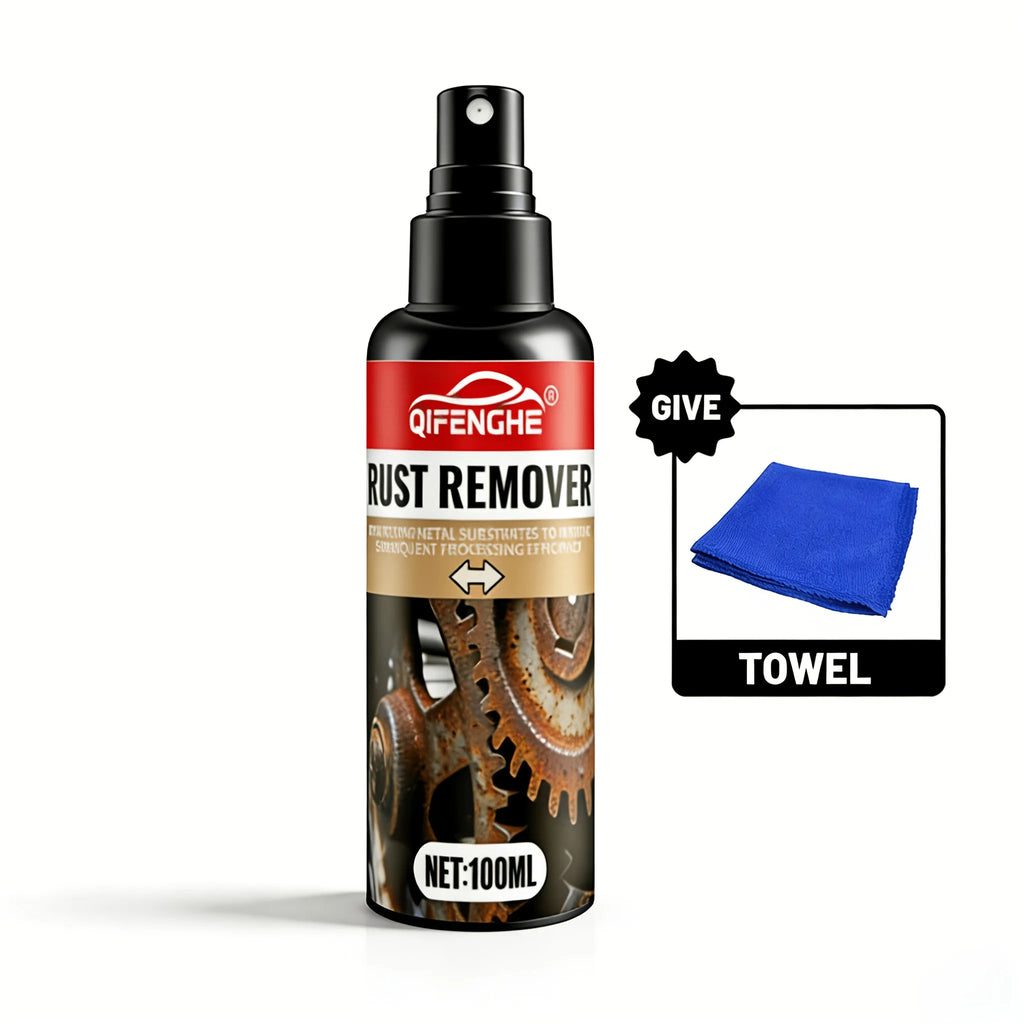 Rust Converter & Polish Spray, Heavy Duty Rust Remover Treatment & Primer for Metal Restoration, Works on Iron Chrome Brass Oasis Select