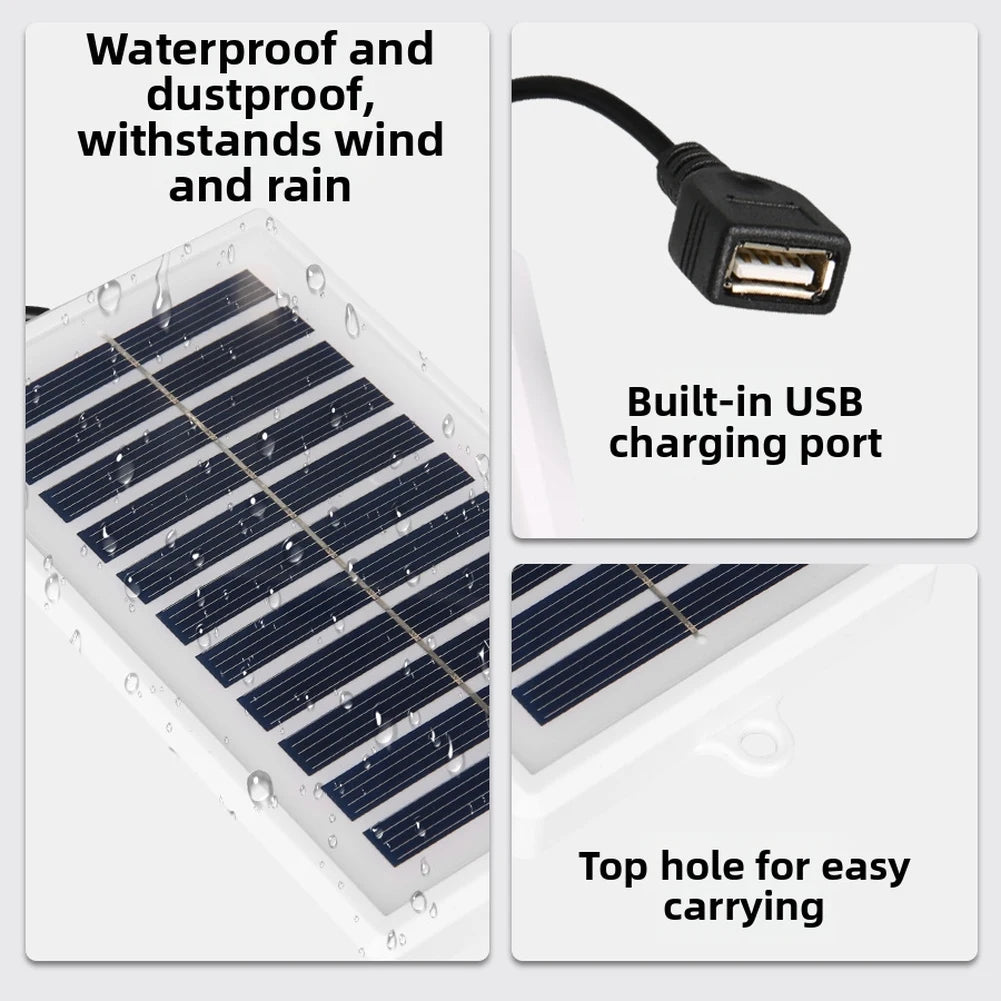 2W 5V Compact Solar Panel with USB Interface for Charging Portable Devices During Extended For Outdoor Stays and Field Work Oasis Select