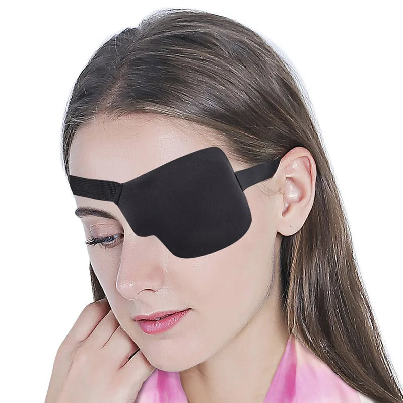 Left And Right Black Single Eye Patch Adjustable 3D Foam Groove Eyeshades For Lazy Eyes Medical Use Concave Eye Patch Oasis Select Left