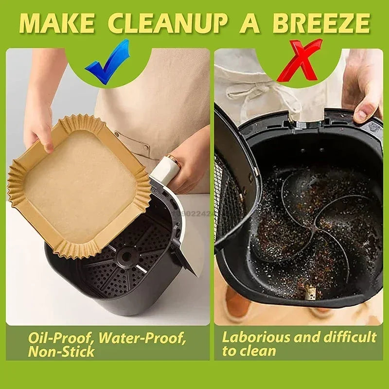 Paper for Airfrier Anti Fat Hot Air Fryer Silicone Oil Paper Air Fryer Liner Non-fat Paper Oven Accessories Nonstick Parchment Oasis Select
