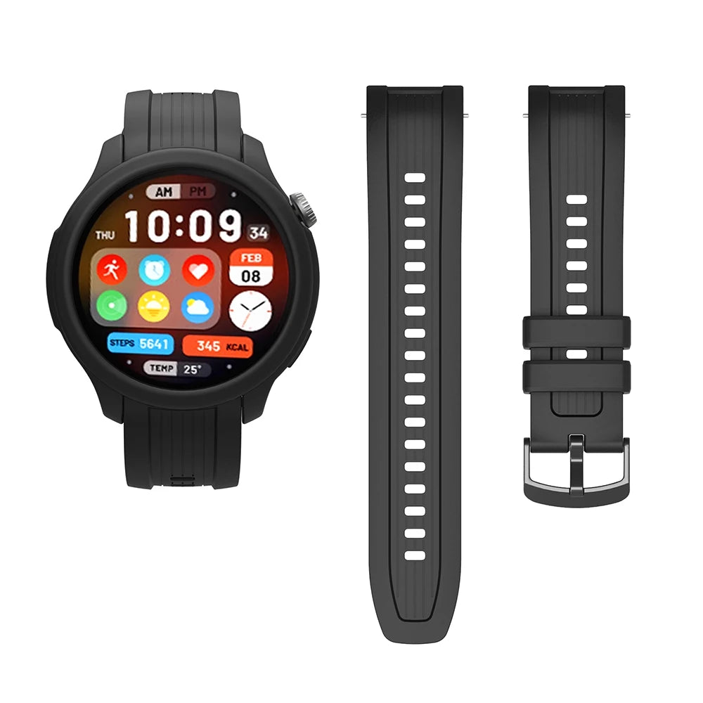 Silicone Band + Case Cover for Amazfit Balance – 22mm Strap Smartwatch Band & Case Oasis Select