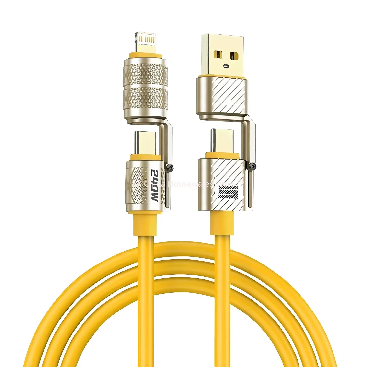 240W 4-in-1 Fast Charging Data Cable Type-C To Type-C Zinc Alloy Cable For iPhone15/16p Samsung Huawei Xiaomi Oppo iphone Oasis Select