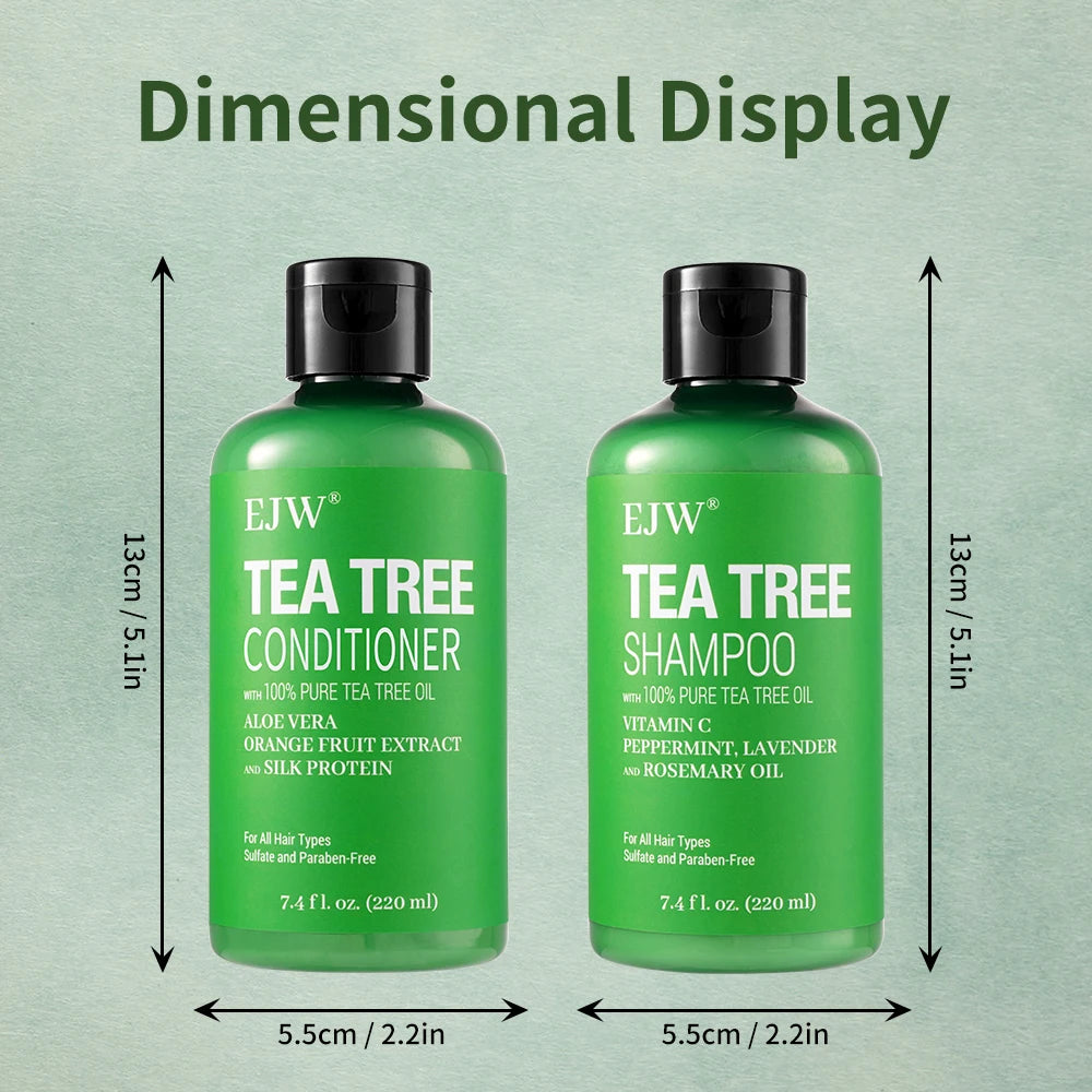 Tea Tree Oil Shampoo and Conditioner Set| Refreshes Scalp, Soothes,Cleanses Buildup, Clarifying for Oily Hair|Pure Tea Tree Oasis Select