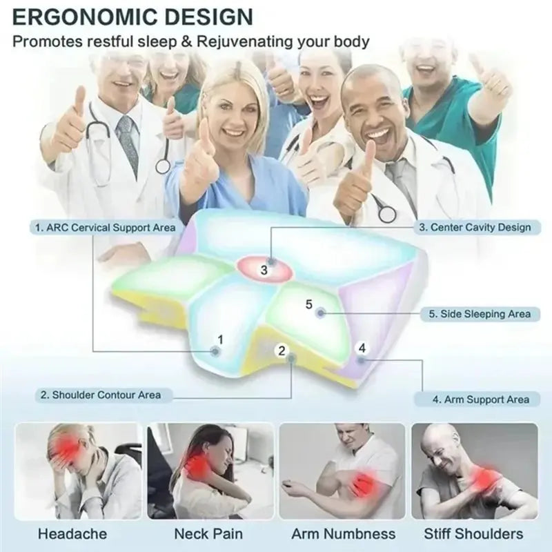 2026-WISH Sleep For Neck Pain Relief Stomach Support Pillow Memory Foam For Neck Pillow Contoured Sleep Memory Pillow Butterfly Oasis Select